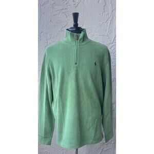 Polo by Ralph Lauren Green Pullover XL Long Sleeve Sweatshirt 1/4 Zip MSRP $95